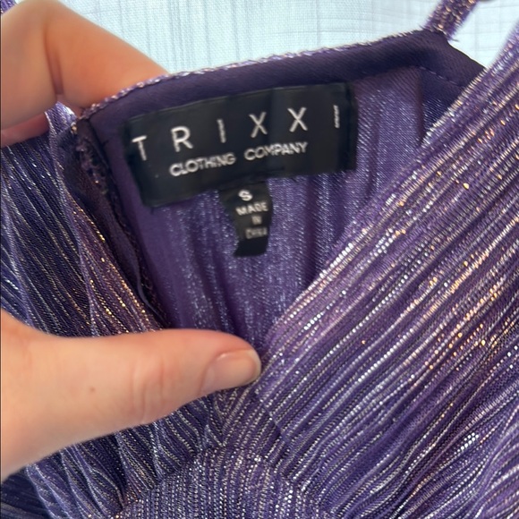 Elegant Purple Tiered Dress - Picture 3 of 5